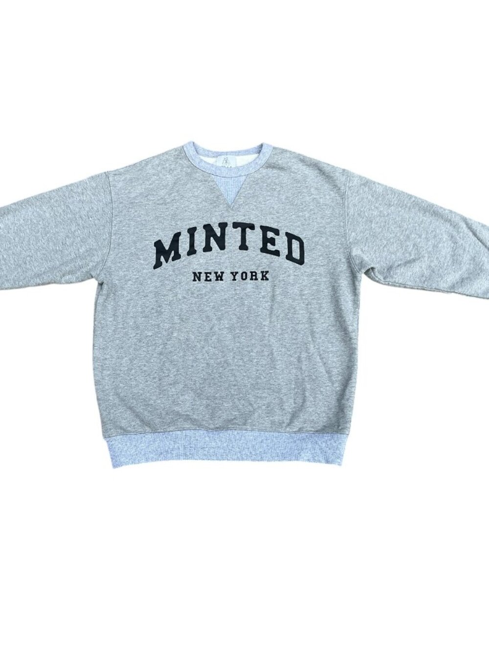 Minted New York Two-Tone Grey Crewneck Sweatshirt XS